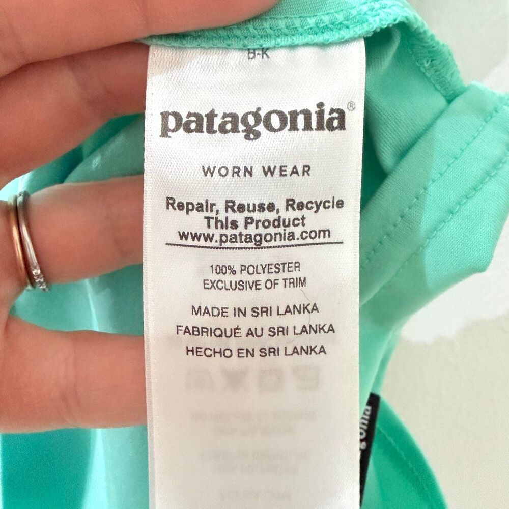 PATAGONIA Capilene Baselayer Daily Graphic T-shirt Womens XL Aqua Blue - Picture 7 of 9